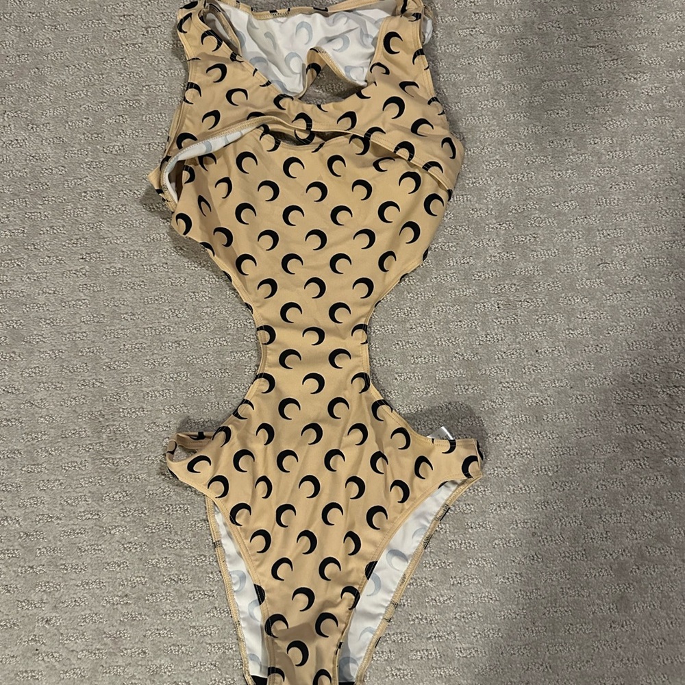 Marine Serre all over logo print swimsuit